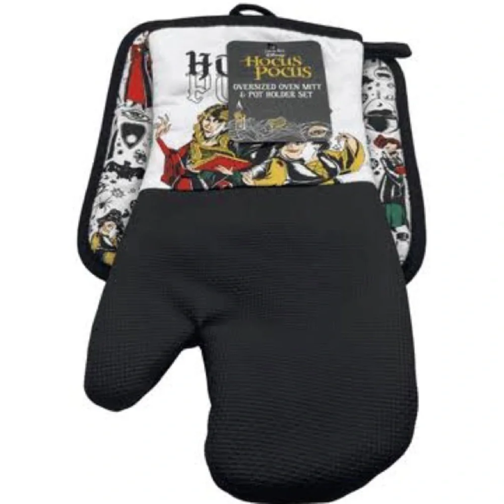 HOCUS POCUS Halloween Kitchen Bundle Oven Mitt & Pot Holder NEW